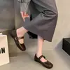 Zapatos Mary Jane Planos de Suela Suave Estilo Coreano Otoño 2026 para Mujer, Zapatos de Hebilla Estilo Hada de un Solo Color para Mujer