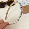 Diadema de Cuadros de Caña Alta, Diadema Retro Estilo Universitario, Diadema para Lavarse la Cara Diariamente, Accesorio para el Cabello Versátil, Modelo Nuevo