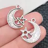 Acessórios de Joias Europeus e Americanos Lua Oca Rosto Sorridente Sol Estrela Pulseira DIY Colar Chaveiro Pequeno Charme