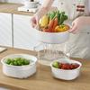 Cesta de lavagem e drenagem de legumes engrossados de camada dupla, cozinha de frutas e legumes, luxo de luxo, cesta simples de arroz, lavagem e drenagem de legumes