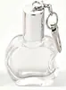 Frasco com tampa de pingente de 10ml, transparente, formato irregular de maçã, com esfera de rolo de vidro, frasco para óleo essencial, frasco para perfume, frasco dispensador para creme para os olhos, óleo labial
