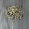 Flores de Plástico para Boda, Flores Doradas, Decoración de Hotel para Boda, Cubo de Bendición de Año Nuevo, Arreglo Floral de Frutos de Acebo, Venta Directa de Fábrica