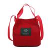 Bolso de mujer nuevo estilo coreano, bolso de lona sencillo y artístico para chica, bolso de cubo de moda de color sólido fresco, bolso cruzado informal moderno
