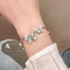 Pulsera Mariposa de Grava Azul Degradado para Mujer Verano Nicho de Lujo Ligero de Alta Gama Pulsera Elegante Novia Pulsera Personalizada