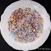Cuentas de Vidrio Iridiscente Lentejuelas de Diamante 50g por paquete Pegamento Blanco Accesorios para Joyería DIY Bolas de Cristal Hechas a Mano Rellenos