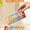 Toallas comprimidas suaves de colores, transparentes, en caja, desechables, portátiles y engrosadas para viajes de negocios y de placer