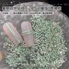 Rhinestones Planos Azules Claros Mini Cuadrados de Circonita, Decoraciones Azules para Uñas, Sensación Popular de Internet, Anillos Pequeños Cuadrados de Strass
