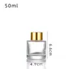 Frasco de aromaterapia de vidro de 100ml, frasco dispensador de óleo essencial de perfume sem chama de alta qualidade, frasco de vidro de aromaterapia redondo para carro