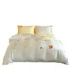 Juego de Cuatro Piezas Bordado Lf Grado 60S Lenzing Tencel Manzana Estrella Refrescante Amigable con la Piel Suave Lyocell Ropa de Cama