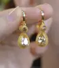 Exquisitos Moda Combinan con Todo Dorado Champaña Diamante Durian Pendientes Diseño de Personalidad para Mujer Hebilla de Oreja Nicho Pendientes de Gota de Agua