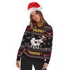 Top Navideño Nuevo Transfronterizo Estampado Digital Europeo y Americano Cuello Redondo Sudadera Otoño e Invierno Manga Larga Holgado Jersey Ropa para Parejas