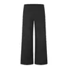 Pantalones Casuales de Color Sólido para Hombre Marca de Moda Estilo Vibe Diseño Americano Cremallera Lateral Pierna Ancha Holgada Pantalones Largos