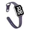 Pulseira de Silicone para Relógio Compatível com Apple iWatch Fivela Invertida S11 Cintura Fina Clássico S10 Modelo Fino 987 Cor Sólida