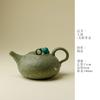 Tetera de Cerámica Hecha a Mano con Diseño de Pino y Verde Jade para Uso en Casa, Juego de Té Kung Fu, Tetera Individual con Alto Valor Estético y Aislamiento Térmico