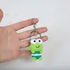 Pendente Criativo de Sapo Fofo com Olhos Grandes Feito à Mão em Crochê de Lã Chaveiro Mini Boneco Pendente