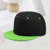Chapéu Hip-Hop Cor Sólida Color-Blocking Novo Estilo com Logo Personalizado, Chapéu Versátil de Aba Reta Moda Unissex, Chapéu Tendência para Street Dance