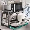 Prateleira de Armazenamento de Cozinha Personalizada Prateleira Extensível para Micro-ondas Prateleira de Bancada Dupla Camada Estrutura de Aço Tipo Gaveta