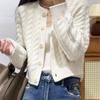 2025 Novo Suéter de Lã Grosso Outono e Inverno Suéter Feminino de Gola Redonda Cardigã Solto Preguiçoso Caxemira Tricotado Top Jaqueta