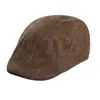 Sombrero tipo Bailey versión coreana para hombres de mediana edad y mayores, gorra de lino de verano, malla transpirable, gorra progresiva, pintor británico
