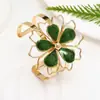 Conjunto de Anel e Pulseira Flor Colorida Doce Fresca com Gotejamento de Óleo Design Simples Pétalas Vazadas de Camada Dupla para Mulheres