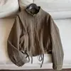 2026 Chaqueta de Algodón Cálida Acolchada Cuello Alto Cintura Ajustable Estilo Chaqueta Ropa Exterior Ropa de Algodón Mujer Venta al por Mayor H16EW3893