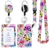 Serie de Mariposas de Aleación de Zinc Redonda Hebilla Fácil de Tirar Estampado por Transferencia Térmica de Poliéster Lanyard para Teléfono Juego de Tarjetas de Certificado