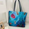 Processamento de bolsa de lona nova personalizada atacado bolsa tote de grande capacidade impressão por sublimação bolsa feminina bolsa de ombro feminina estilo coreano