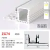 Calha de Luz de Liga de Alumínio Calha de Alumínio Embutida Linha U Luz Oculta Tira de Luz Preta Luz Linear de Teto Luz de Linha LED