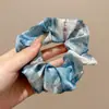 Goma para el pelo de lunares grises con lazo para mujer, Goma elástica alta para moño, Accesorio para el pelo elegante y duradero