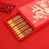 Palillos de Año Nuevo Palillos de Madera para Alitas de Pollo Caja de Regalo 10 Pares Caja de Regalo de Sándalo Rojo Embalaje Año del Caballo Palillos de Madera Sin Pintura Sin Cera