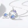 Collar de plata S925 joyería de moda ballena te tiene cadena para la clavícula joyería para amigas cadena para suéter regalo de cumpleaños conmemorativo