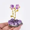 Cluster de Ametista Natural Transfronteiriço Ágata Geodo Cluster de Flores de Ametista Tigela de Tesouro Decoração de Casa Ornamento de Árvore de Flores de Cristal