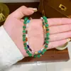 Retro Exquisito Moderno Elegante Versátil Ábaco Cuentas Piedra Natural Collar de Cuentas Lujo Accesible Gama Alta Cadena para Clavícula Apilada