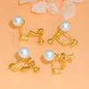 Sin Agujeros en las Orejas Pinza de Tornillo para Oreja Pendientes de Perla Ajustables de Moda Convertidor de Pendiente de Tachuela a Pinza para Oreja Accesorios para Pendientes DIY