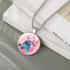 Collar Lilo & Stitch Joyería para Mujer Anime Stitch Colgante de Piedra de Tiempo Cadena para Suéter