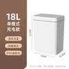 Papelera con Sensor Transfronterizo Modelo Nuevo de 26 Años, Papelera de Brecha Totalmente Automática de 18L, Papelera Inteligente