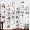 Cinta Washi Crepúsculo Cita Serie Navideña Material para Diario Decoración Base Collage Paisaje Estilo Europeo DIY 6 Estilos