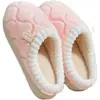 Nuevas Pantuflas de Algodón para Mujer en Otoño e Invierno Felpa Interior Hogar Antideslizantes Forradas de Vellón Cálidas Zapatos de Pareja para Hombre