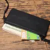 Nuevo Estilo Billetera para Monedas de Cuero Genuino para Hombre, Cartera de Cuero Suave para Mujer, Bolso de Mano tipo Clutch de Gran Capacidad, Bolso Delgado de Piel de Vaca para Teléfono Móvil, Cartera Simple de Cuero