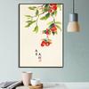 Pintura Decorativa de Novo Estilo Chinês Moderna Minimalista para Sala de Estar Pendurada Caqui Caqui Ruyi Mural para Restaurante Pintura de Entrada Estilo Chinês Atacado