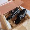 Versão em Couro de Vaca~ Novos Sapatos de Salto Único Estilo Britânico Retrô Exquisito Esculpido Barroco, Sapatos de Couro Monk Femininos para Outono e Inverno