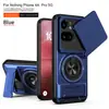 Funda para Teléfono Móvil Shunjia Adecuada para Nothing Phone4Apro Funda para Teléfono Phone4A con Ventana Deslizante Soporte Cubierta Protectora Anti-Caídas