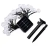 Cadena de Luces Solares para Exteriores 30LED Bola de Burbuja Redonda Luces de Colores Luces de Navidad Cadena de Luces Decorativas para Jardín