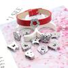 Corona de estrella de cinco puntas de aleación de 10 mm de diámetro interior, joyería en forma de corazón, pulsera, llavero, cadena para teléfono móvil, accesorios
