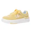 Nuevas Zapatillas Estilo Espiga de Trigo Delgadas, Zapatos Blancos de Punta Redonda, Zapatos de Cordones de Suela Gruesa Individuales, Nuevos Zapatos Casuales de Primavera y Otoño