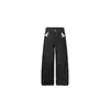 Jeans de Mezclilla Lavada Gris-Negro con Bordado Pequeño de Otoño Estilo Primavera/Otoño para Hombre Pantalones Básicos Sueltos Rectos de Pierna Ancha Populares