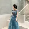 Vestido Longo para Anfitriã de Casamento e Reunião Anual, Elegante Modelo Novo 2026, Vestido de Noite Sonhador e Sofisticado para Banquetes
