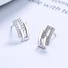 Aretes de tuerca geométricos irregulares franceses de plata esterlina s925 para mujer Corea del Sur ins aretes de estilo frío de alta gama aretes colgantes