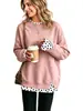 Sudadera gruesa de manga larga con bloques de color para mujer de Amazon, serie con stock a largo plazo, superventas de otoño/invierno, estilo casual para parejas