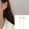 Aguja de plata 925 puesto mercado nocturno suministro aretes moda mujer asimétricos populares explosiones japonesas y coreanas aretes al por mayor A
